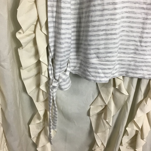 Per Se Striped Tie Cuff Long Sleeve Top Soft Large - Picture 6 of 7